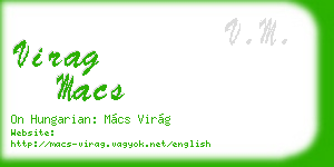 virag macs business card